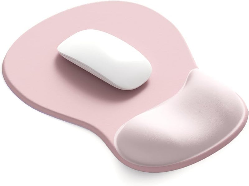 DemonChest ErgoComfort Gel Wrist Rest Mouse Pad-Ergonomic Office Mousepad with Wrist Support-Non-Slip, Design Desk Accessories Mat for Home&Game Decor (02Pink Serenity) - Image 1